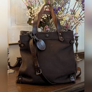 Palette‎ Brown Canvas/ Leather  Tote Bag